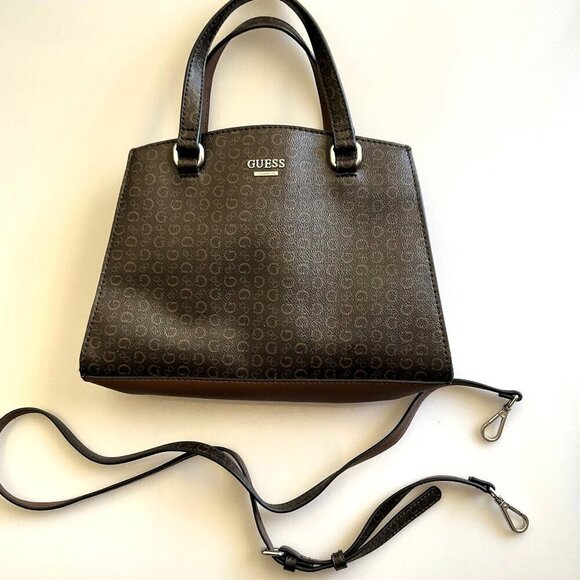 GUESS LOS ANGELES LOGO PURSE TOTE CROSSBODY LIKE NEW - Picture 2 of 16